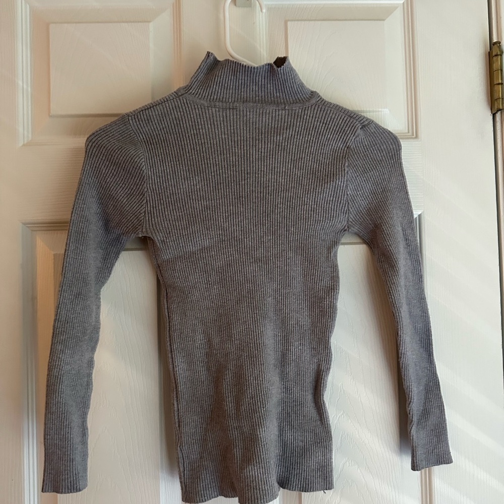 SHEIN Gray Cowl Neck Sweater Lightweight Knit